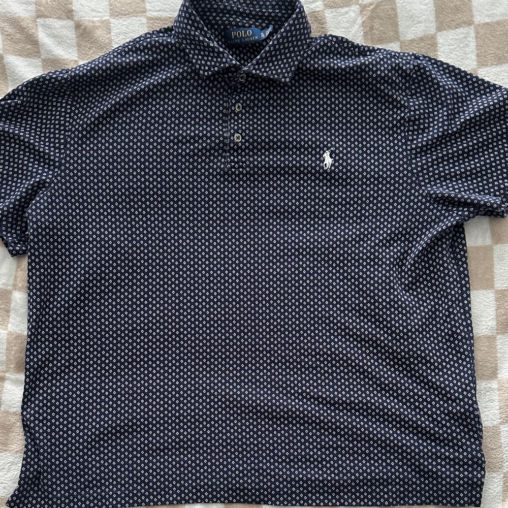 Polo by Ralph Lauren Dark Blue Geometric Polo Shirt